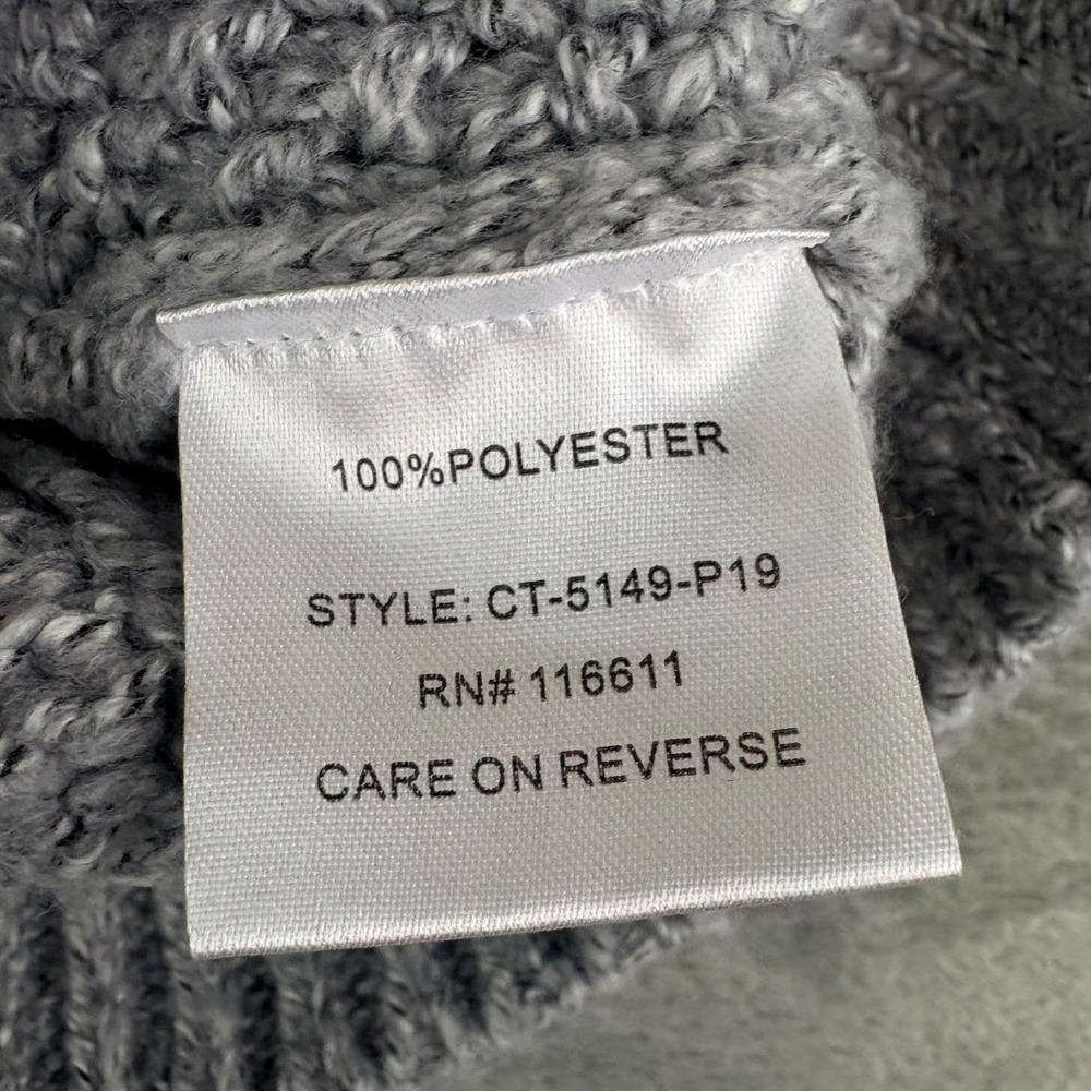 Amadi Athropologie L Grey Chunky Sweater Mixed Cable Pointelle Knit Cottage Core - Picture 6 of 12